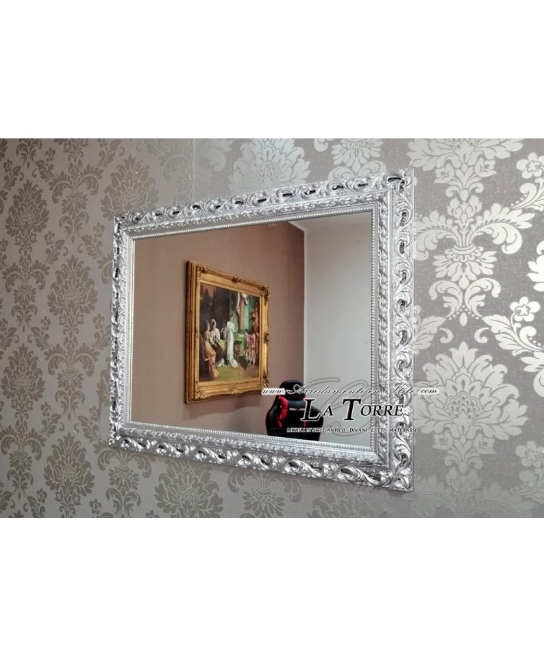 Silver perforated mirror