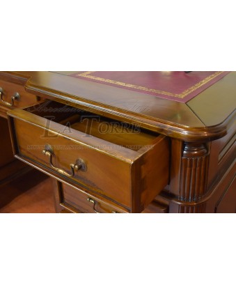 Burgundy English Ministerial double-sided desk
