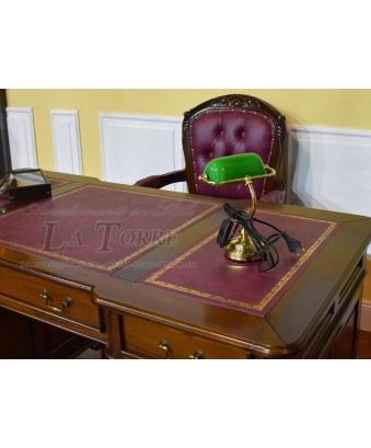 Burgundy English Ministerial double-sided desk